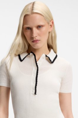 Cotton dress with polo collar 3