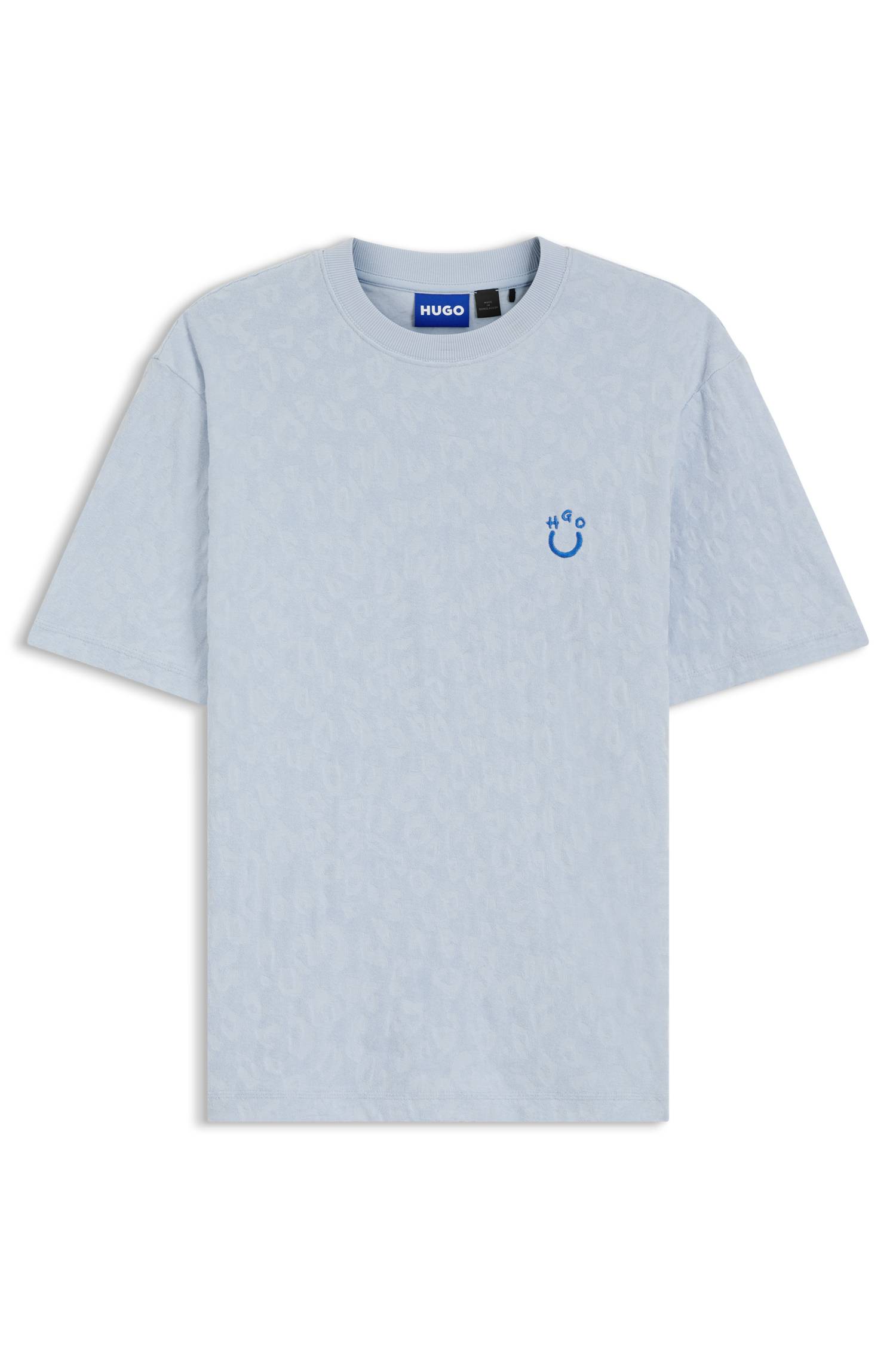 Hugo Cotton-towelling T-shirt with Happy herr – bild 4