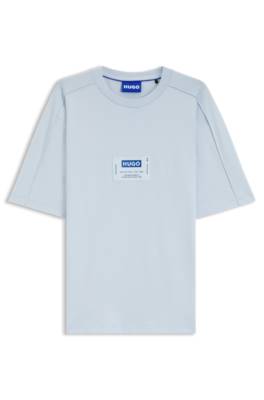 Cotton-jersey T-shirt with workwear logo label 1