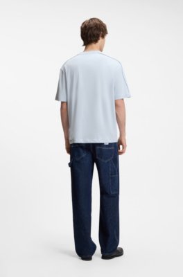 Hugo Cotton-jersey T-shirt with workwear logo label herr – bild 3