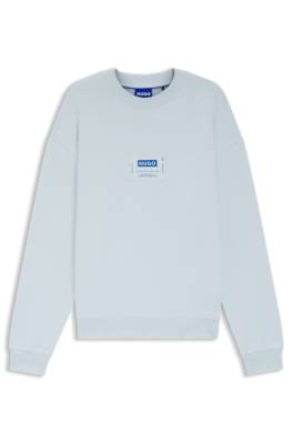 Cotton-blend sweatshirt with logo label 1