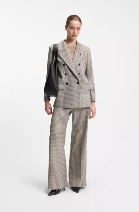 Faux-leather tote bag with logo patch