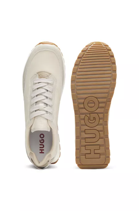 Running-inspired trainers with zigzag detailing