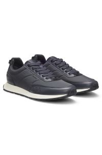 Running-inspired trainers with zigzag detailing, Dark Blue