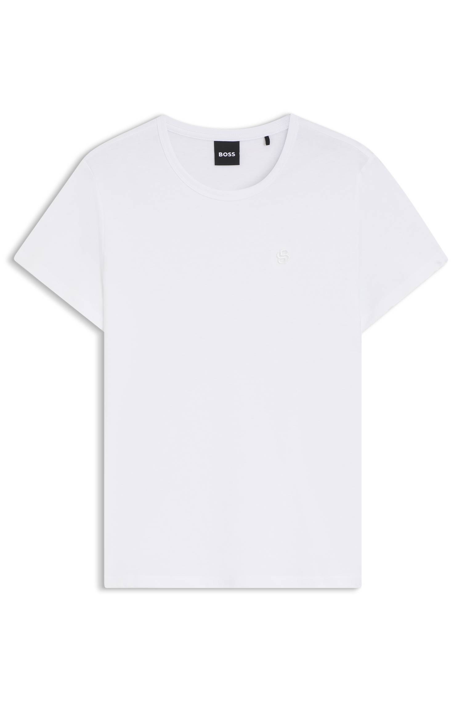 Boss Cotton-jersey slim-fit T-shirt with Double B monogram dam – bild 4