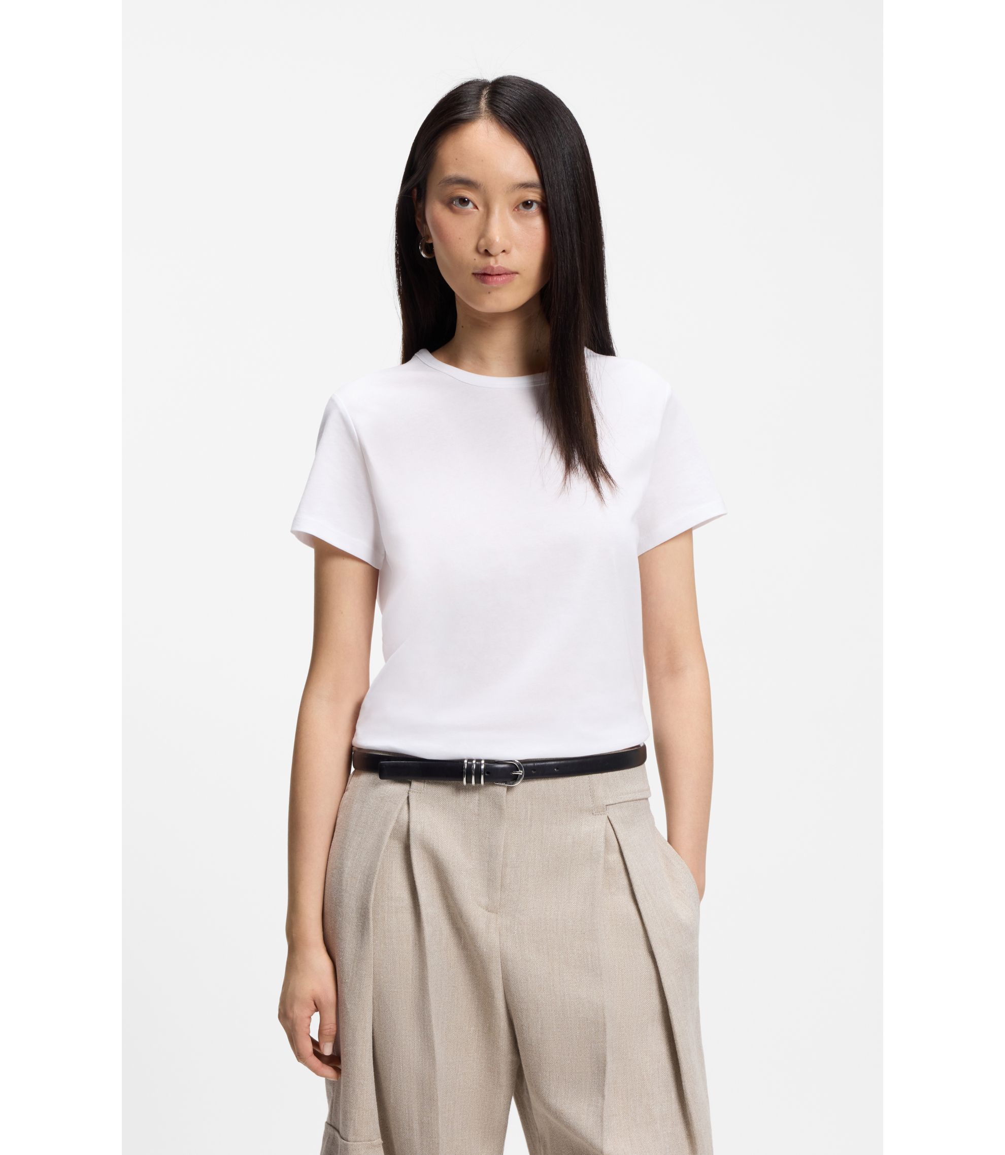 Slim-Fit T-Shirt aus Baumwoll-Jersey mit Double-B-Monogramm