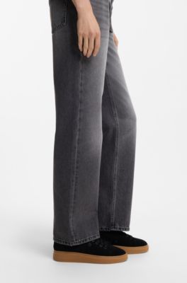 Sneakers aus Veloursleder mit gepolsterter Lasche, Schwarz