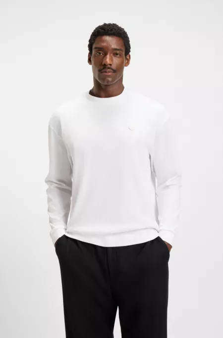 Mercerised-cotton T-shirt with Double B monogram