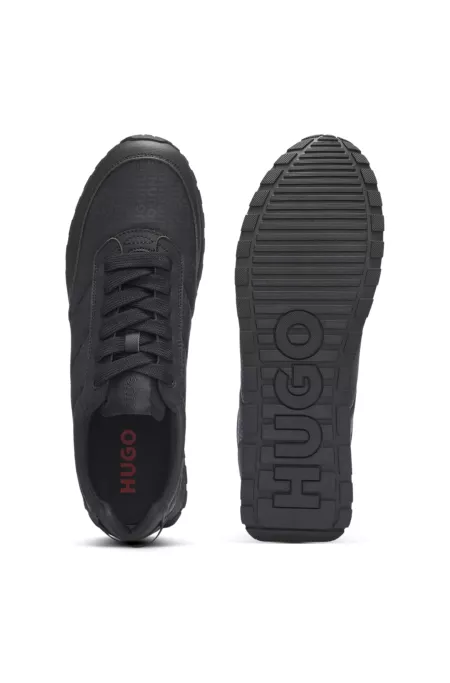 Low-top trainers with monogrammed uppers