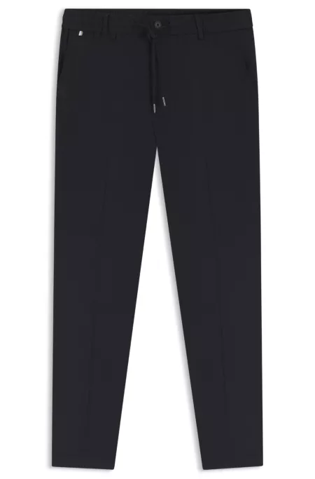 Modern-fit trousers in a linen blend
