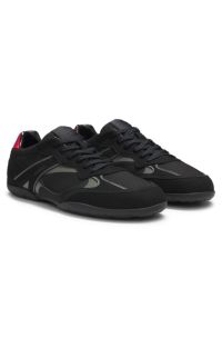 Trainers in mesh and faux suede, Black