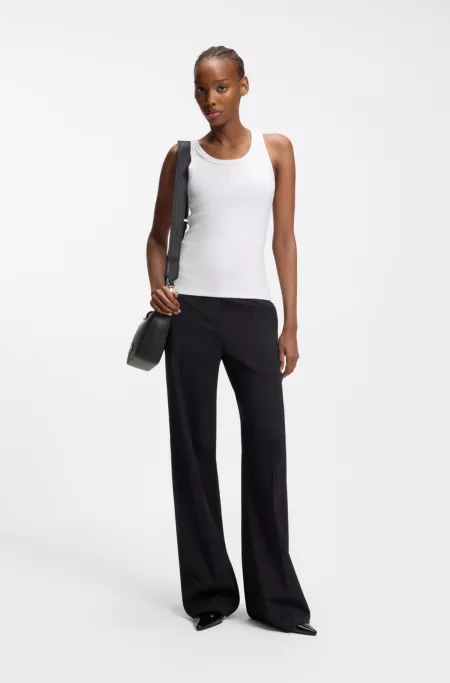 Grained faux-leather shoulder bag with gold-tone hardware