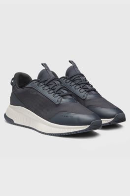 TTNM EVO-sneakers i texturerat tyg, M&ouml;rkbl&aring;