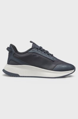 TTNM EVO-sneakers i texturerat tyg, M&ouml;rkbl&aring;
