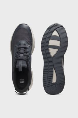 TTNM EVO-sneakers i texturerat tyg, M&ouml;rkbl&aring;