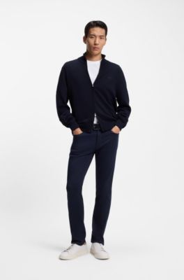 Lage sneakers van leer met reli&euml;flogo, Wit