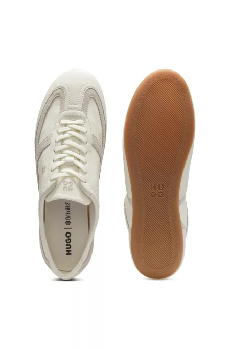 Low-top trainers with leather and suede