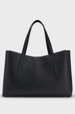 Tote Bag mit gepolstertem Double-B-Monogramm, Schwarz