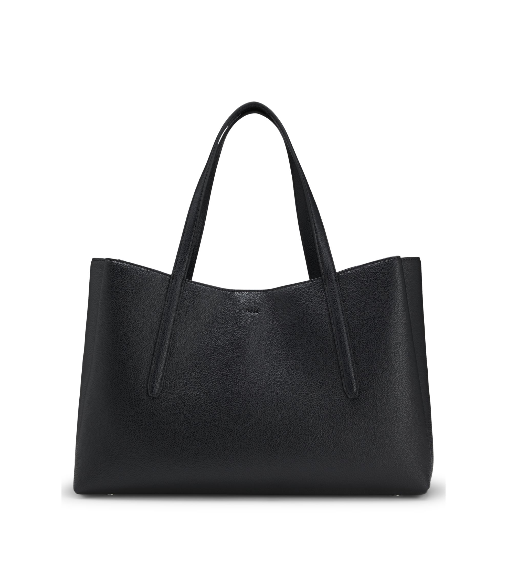 BOSS - Tote bag with padded Double B monogram - Black