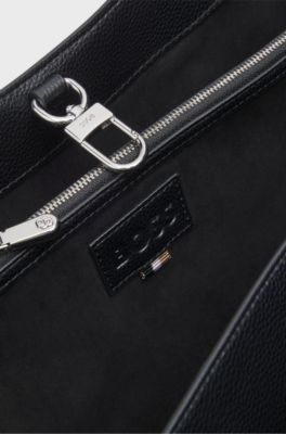 Tote bag with padded Double B monogram, Black