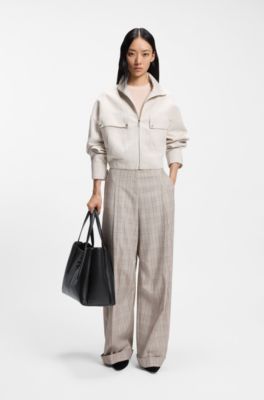 Tote bag med vatteret dobbelt B-monogram, Sort