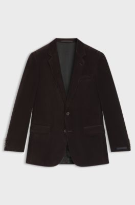 BECKHAM x BOSS blazer in striped cotton, Brown
