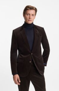 Blazer BECKHAM x BOSS en coton à rayures, Marron
