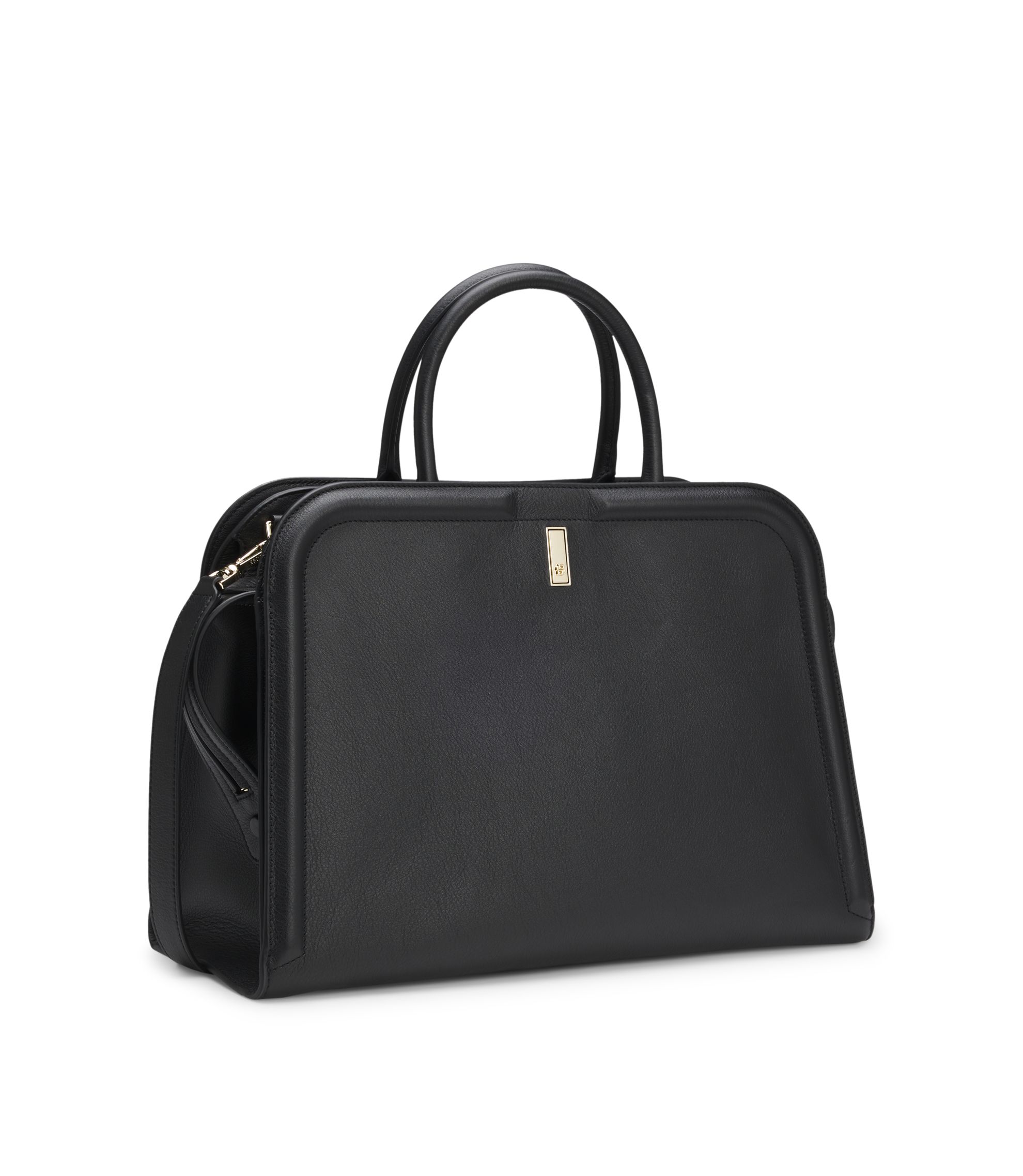 BOSS - Ariell tote bag in leather with detachable strap - Black