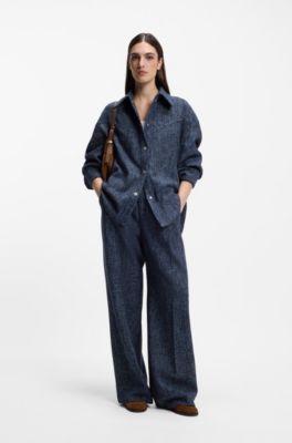 Su&egrave;de hobotas met Double B-monogram, Bruin