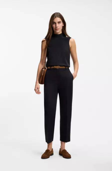 Suede saddle bag with Double B monogram