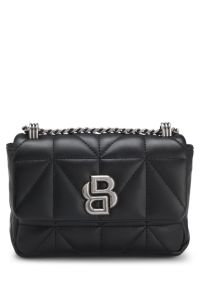 Small quilted shoulder bag with Double B monogram, Black