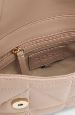 Small quilted shoulder bag with Double B monogram, light pink