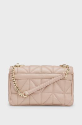 Quilted shoulder bag with Double B monogram, light pink