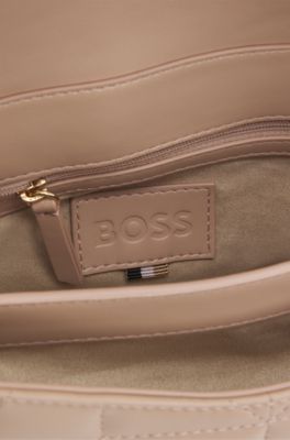 Quilted shoulder bag with Double B monogram, light pink