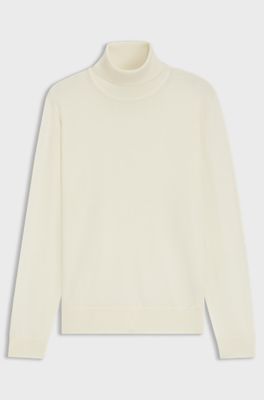 BECKHAM x BOSS rollneck sweater in cashmere , Natural