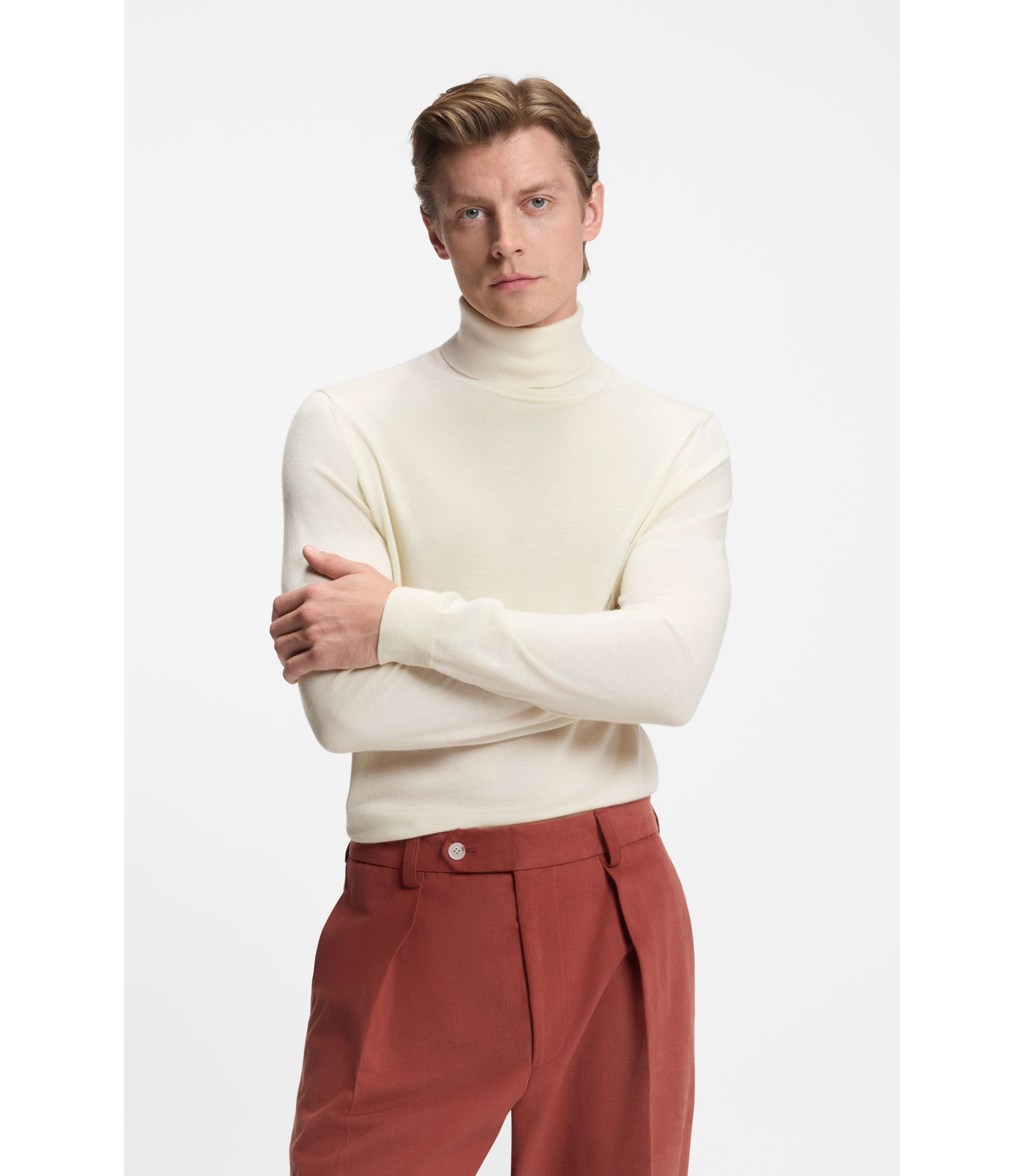 BECKHAM x BOSS Rollkragenpullover aus Kaschmir 