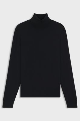 BECKHAM x BOSS rollneck sweater in cashmere , Dark Blue