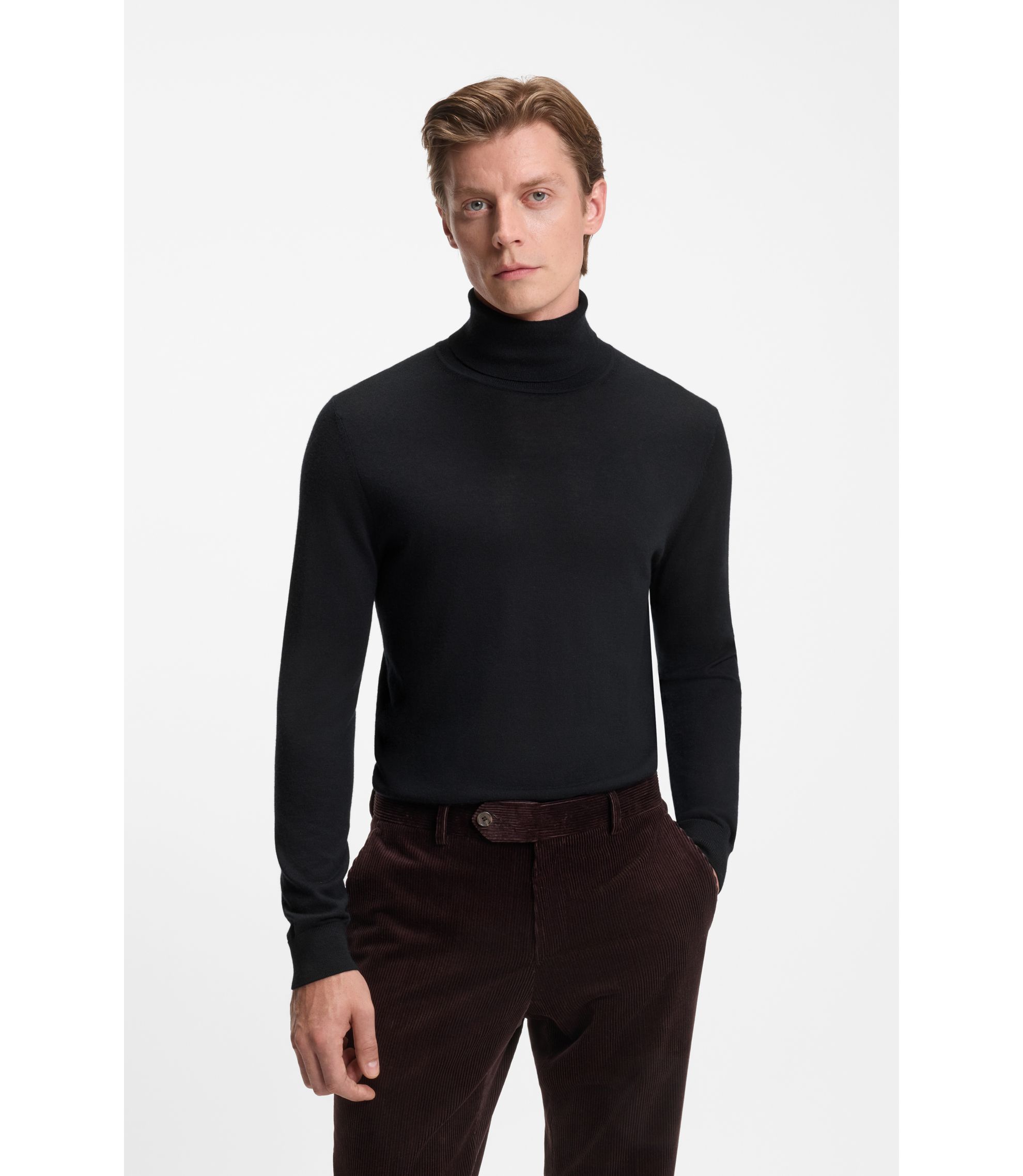 BECKHAM x BOSS Rollkragenpullover aus Kaschmir 