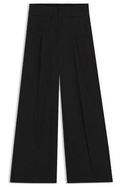 Straight-fit trousers with pleat front