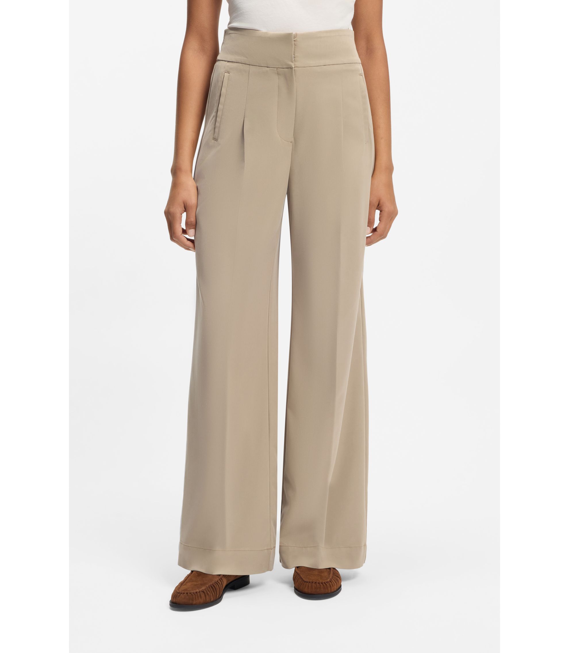 Straight-Fit Hose mit Bundfalten