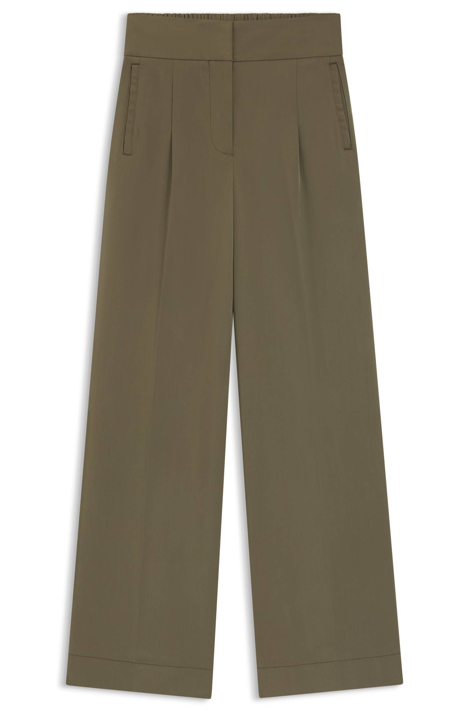 Boss Straight-fit trousers with pleat front byxor dam – bild 4