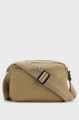 Crossbody bag with tonal logo, Khaki