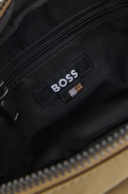 Crossbody bag with tonal logo, Khaki