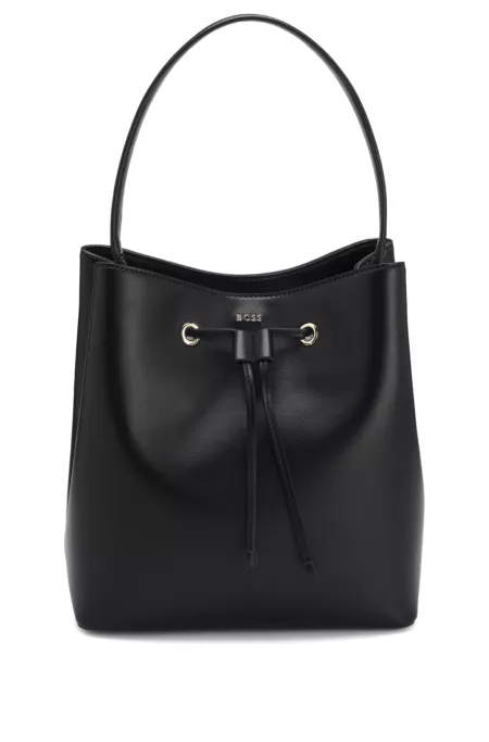 Bucket bag in faux leather