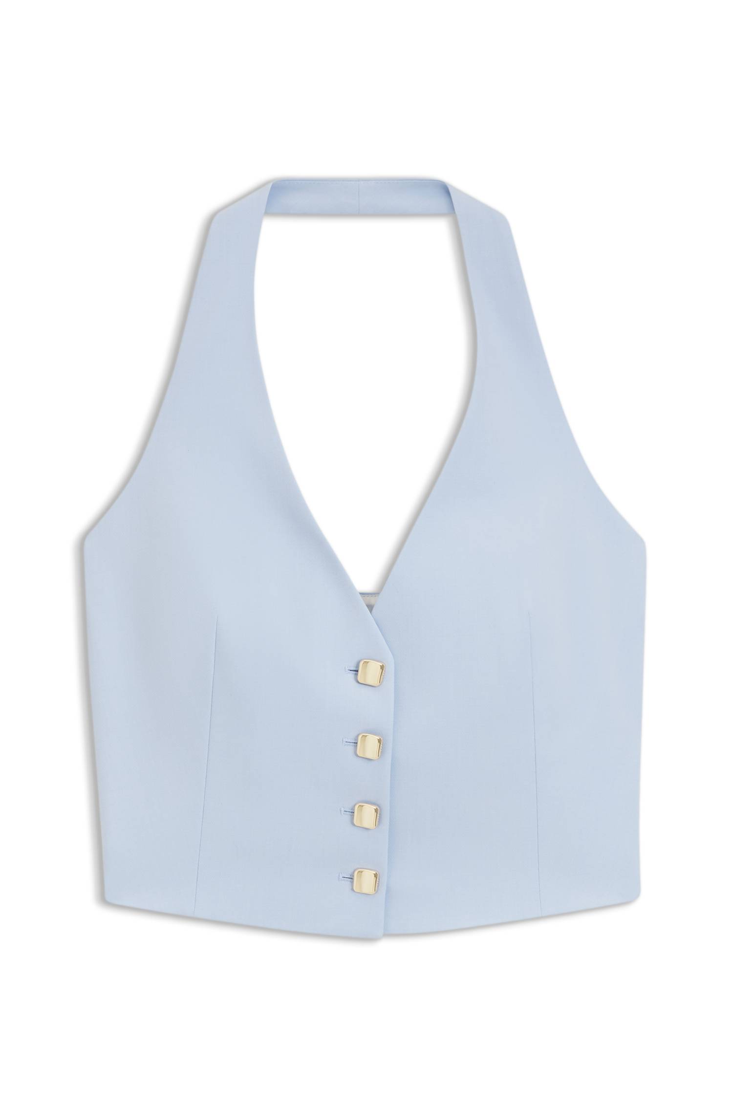 Hugo Slim-fit waistcoat with halterneck skjortor & blusar dam – bild 4
