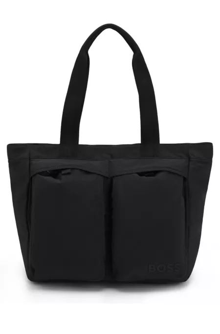 Tote bag with twin front pockets