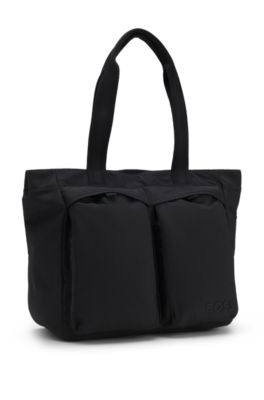 BOSS - Tote bag with twin front pockets - Black