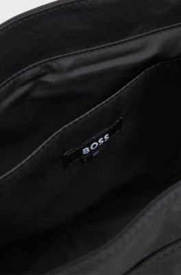 Tote bag with twin front pockets, Black