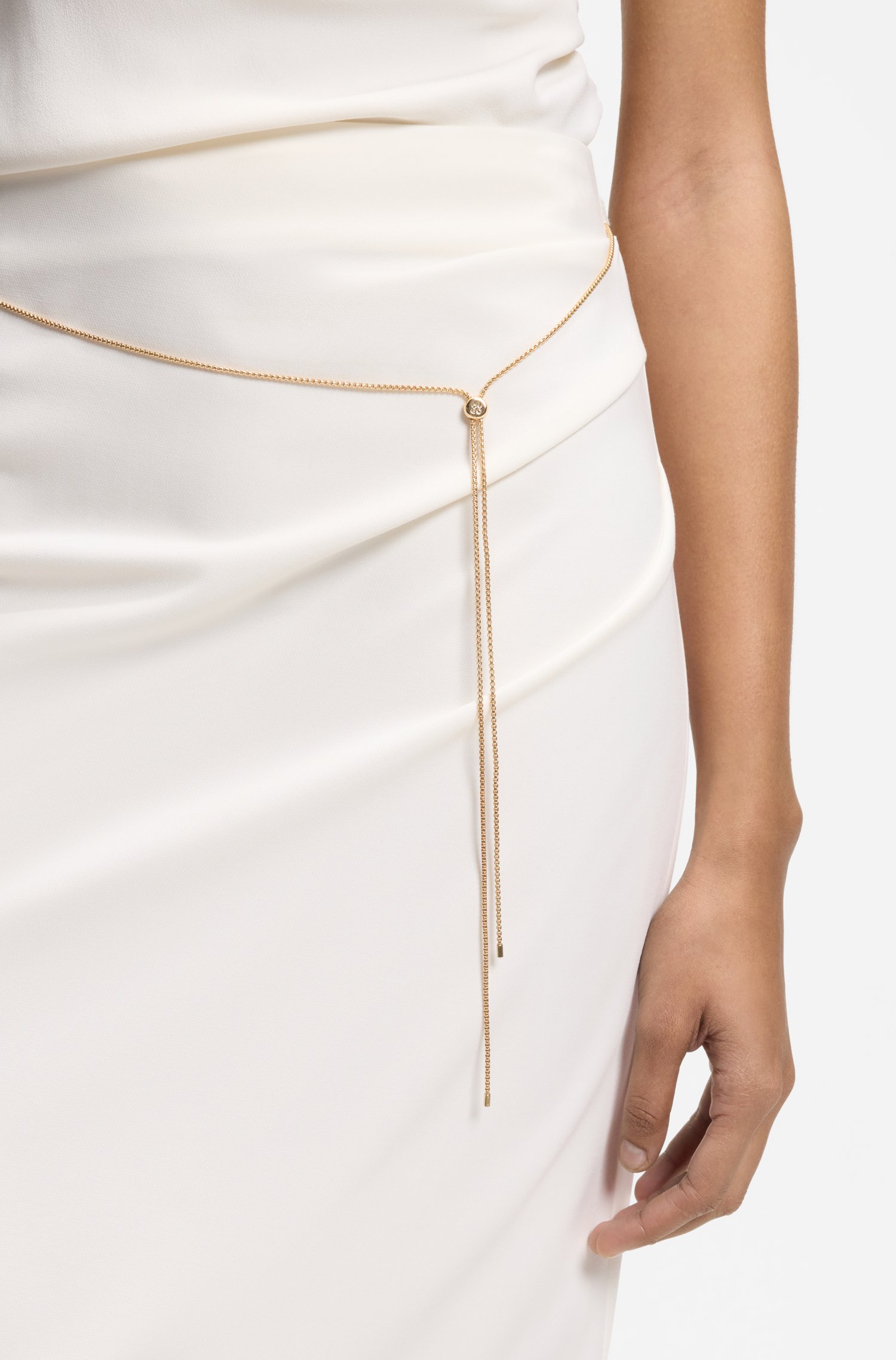 Hugo Pencil skirt with gold-tone chain belt kjolar dam – bild 3