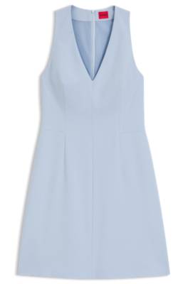 Hugo V-neck dress with seaming details festklänningar dam – bild 4